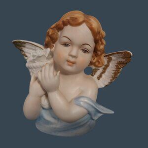 Vintage Japan Porcelain Sanmyro Figurine Angel 5 inches Tall